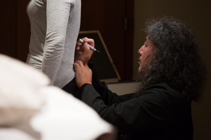 ９お客様の背中にも